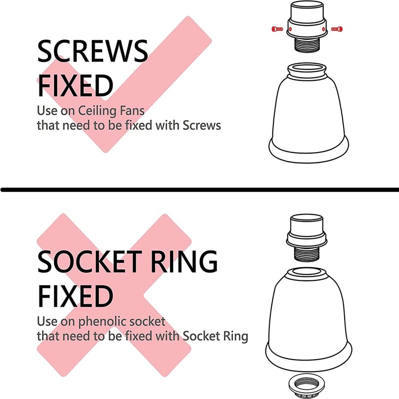 LIGHTACCENTS Ceiling Light Cover Set of 4 - Clear Glass Replacement Shades for Ceiling Fan Light Covers - Ceiling Fan Light Kit - Quick Installation Glass Lamp Shade, Ceiling Fan Globe Replacement - Image 5